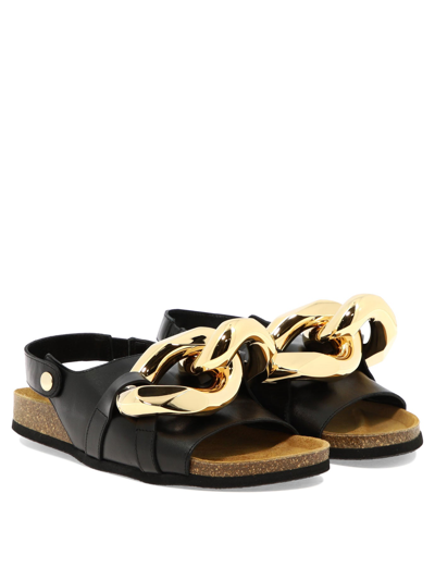 Shop Jw Anderson "chain" Sandals In Black  