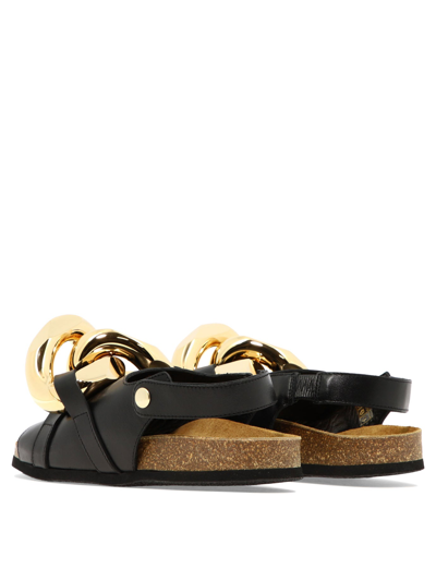 Shop Jw Anderson "chain" Sandals In Black  