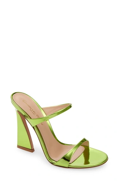 Shop Gianvito Rossi Aura Double Band Sandal In Kiwi