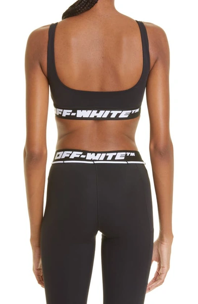 Shop Off-white Athletic Logo Band Sports Bra In Black