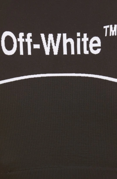 Shop Off-white Off Stamp Racerback Sports Bra In Black White