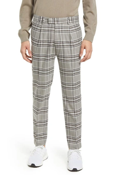 Shop Topman Co-ord Skinny Tapered Leg Check Pants In Grey