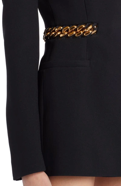 Shop Versace Chain Detail Jacket In Black