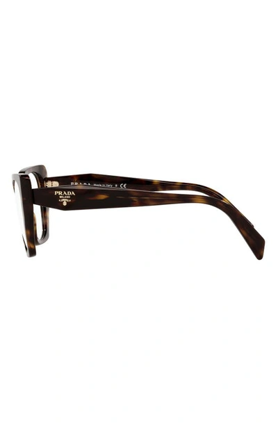 Shop Prada 52mm Optical Glasses In Tortoise/demo Lens