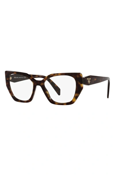 Prada 52mm Optical Glasses In Tortoise/demo Lens