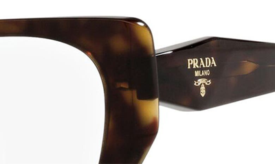 Shop Prada 52mm Optical Glasses In Tortoise/demo Lens