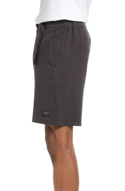 Shop Rag & Bone Archetype Perry Organic Cotton Shorts In Dark Grey