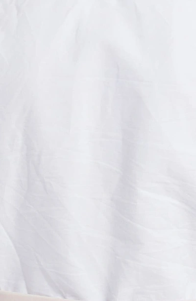 Thom Browne Classic Point Collar Long Sleeve Cotton Blouse In White