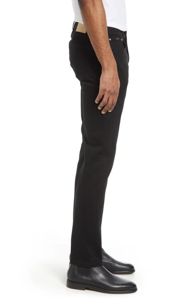 Shop Amendi Lars Slim Tapered Leg Stretch Organic Cotton Jeans In Forever Black