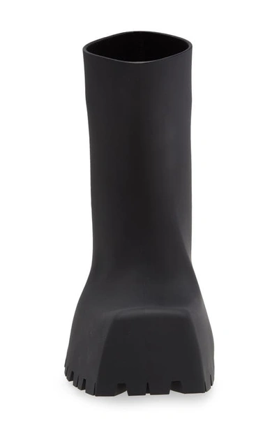 Shop Balenciaga Trooper Rubber Boot In Black
