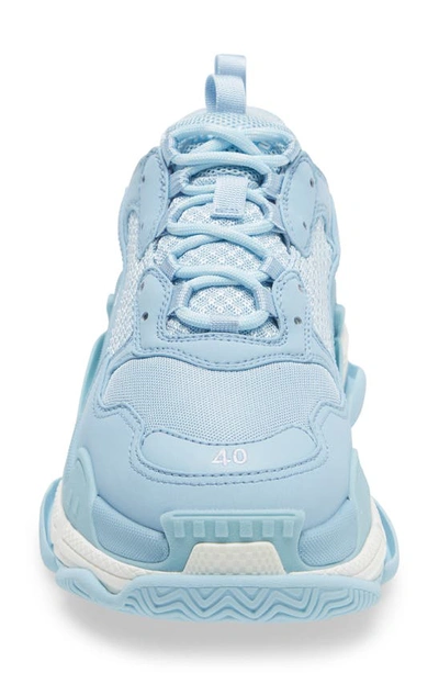 Shop Balenciaga Triple S Sneaker In Light Blue/ White