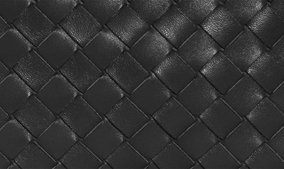 Shop Bottega Veneta Small Intrecciato Leather Shoulder Bag In Black Gold