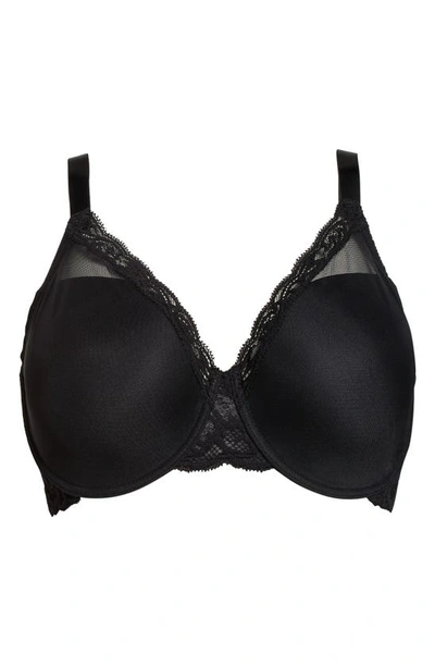 Natori Women's Sheer Glamour Full Fit Contour Underwire Bra 731252 In Black