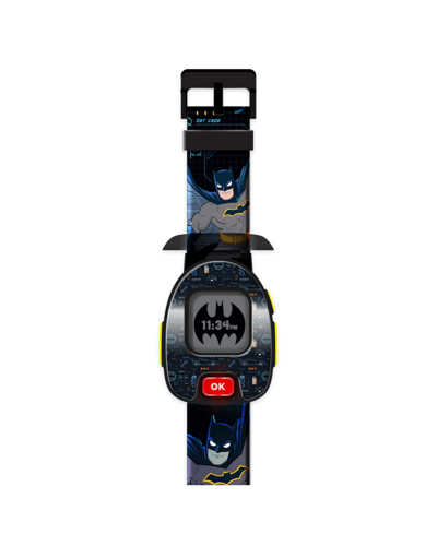 Shop American Exchange Itouch Playzoom Unisex Kids Black Silicone Strap Smartwatch 42.5 Mm In Black Batman