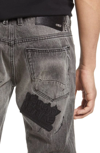 Shop Cult Of Individuality Rocker Slim Rigid Straight Leg Jeans In 7 Year Black