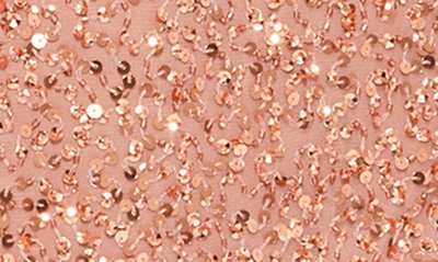 Shop Mac Duggal Sequin Ruffle Midi Gown In Rose Gold