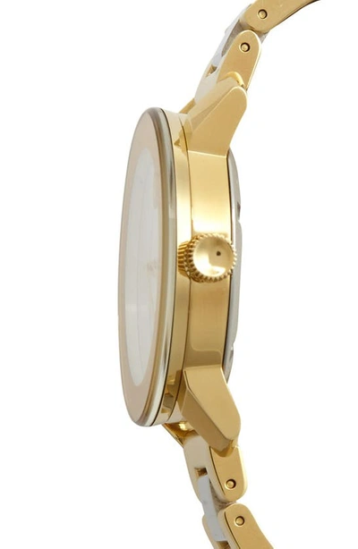 Shop Movado 'bold' Round Bracelet Watch, 36mm In Gold/ Silver