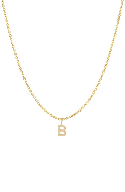 Shop Bychari Initial Pendant Necklace In Goldilled-b