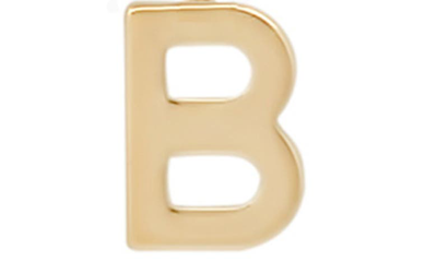 Shop Bychari Initial Pendant Necklace In Goldilled-b