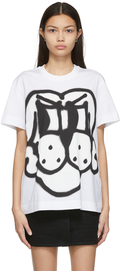 Shop Givenchy White Chito Edition Dog Print T-shirt In 100 White