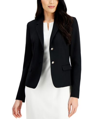 Kasper Two-button Blazer, Regular And Petite In Black
