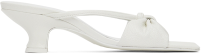 Shop By Far White Freya Heeled Sandals In Wh White