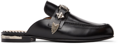 Shop Toga Black Polido Loafer Mules In Aj1109 - Black