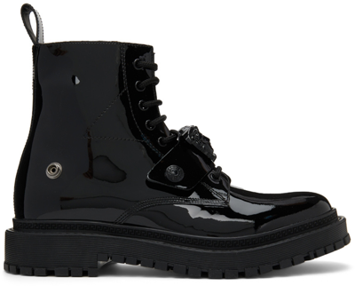 Shop Versace Black Medusa Boots In 1b00b Black