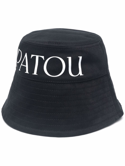 Shop Patou Bucket Hat With Logo In Nero
