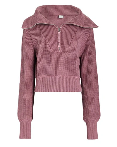 Varley Vine Ottoman Half Zip Pullover In Rose