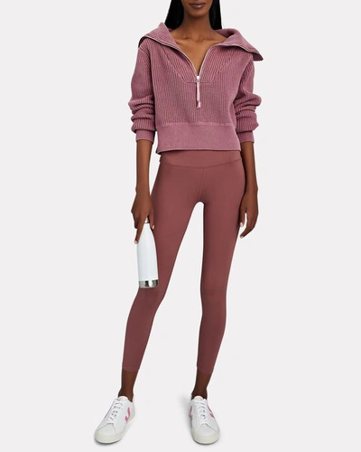 Varley Vine Ottoman Half Zip Pullover In Rose