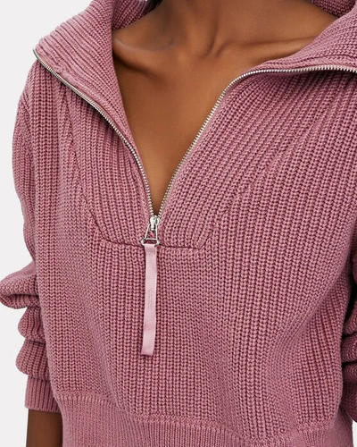 Varley Vine Ottoman Half Zip Pullover In Rose