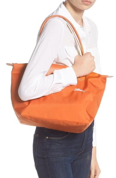 Shop Longchamp Medium Le Pliage Club Shoulder Tote In Orange