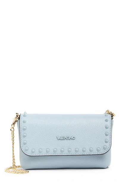 Shop Valentino By Mario Valentino Lilou Preciosa Leather Crossbody Bag In Sky Blue