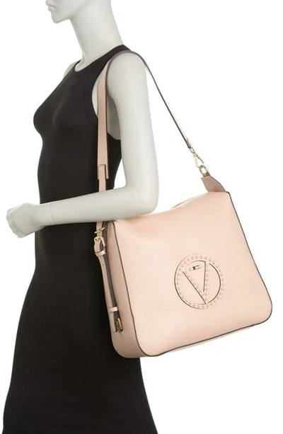 Shop Valentino By Mario Valentino Audrey Rock Studded Leather Tote Bag In Nude