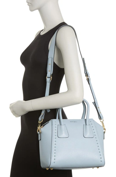 Shop Valentino By Mario Valentino Minimi Studded Leather Tote Bag In Sky Blue