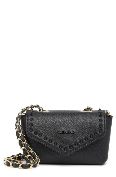 Shop Valentino By Mario Valentino Francine Preciosa Studded Leather Crossbody Bag In Black