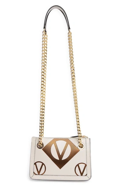 Shop Valentino By Mario Valentino Ginette Magnus Leather Shoulder Bag In Frozen Ice