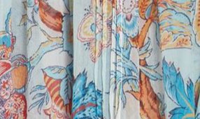 Shop Etro Tree Of Life Print Silk Crepon Blouse In Azzurro