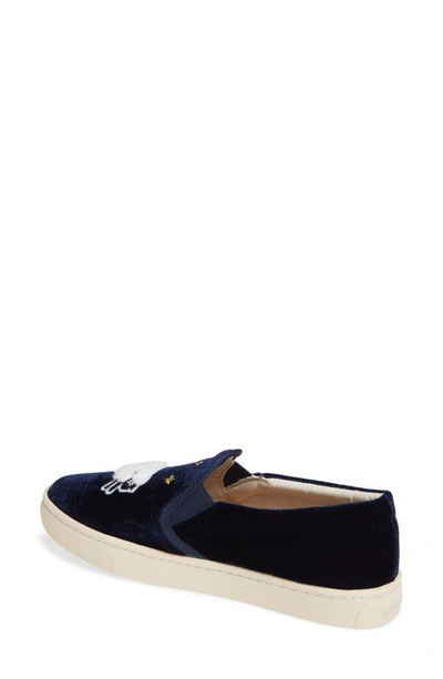 Shop Soludos Appliqué Slip-on Sneaker In Midnight Blue