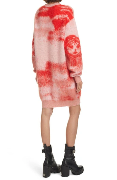 Shop Givenchy X Chito Truehearted Mohair Blend Sweater Dress In Red