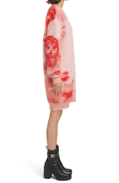 Shop Givenchy X Chito Truehearted Mohair Blend Sweater Dress In Red