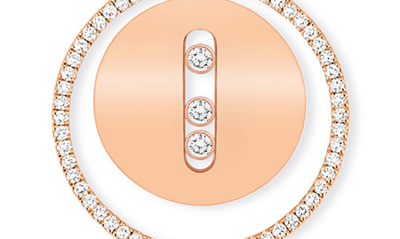 Shop Messika Lucky Move Pavé Diamond Pendant Necklace In Rose Gold