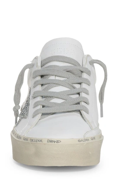 Shop Golden Goose Hi Star Metallic Platform Sneaker In White/ Silver