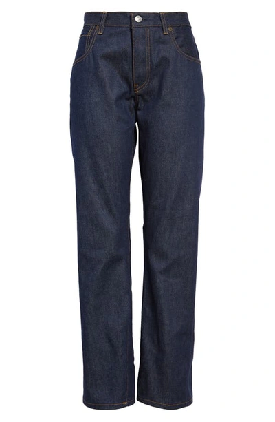 Victoria Beckham Olivia Straight Leg Rigid Denim Jeans In Raw Vintage Wash