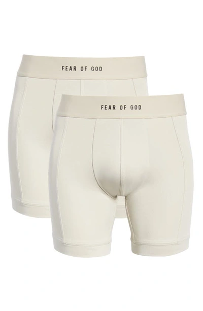 Shop Fear Of God 2-pack Boxer Briefs In Cement
