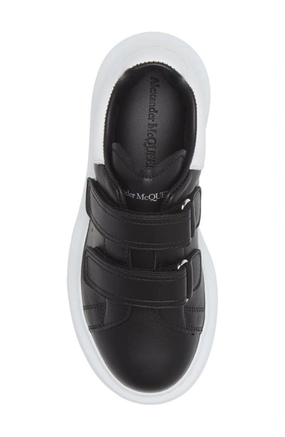 Shop Alexander Mcqueen Kids' Oversized Low Top Sneaker In Black/ White