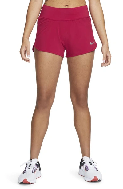 Shop Nike Eclipse High Waist Running Shorts In Mystic Hibiscus