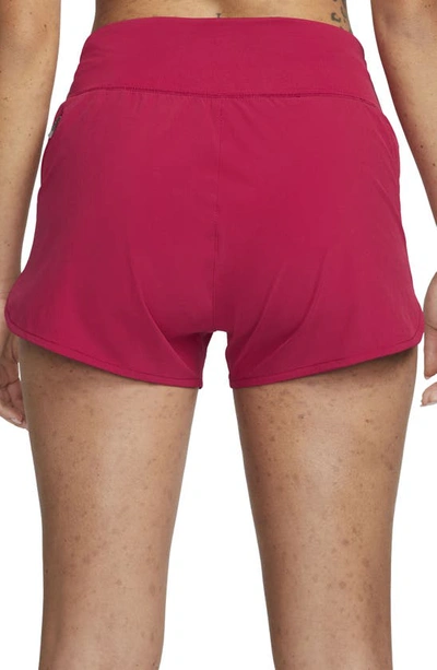 Shop Nike Eclipse High Waist Running Shorts In Mystic Hibiscus