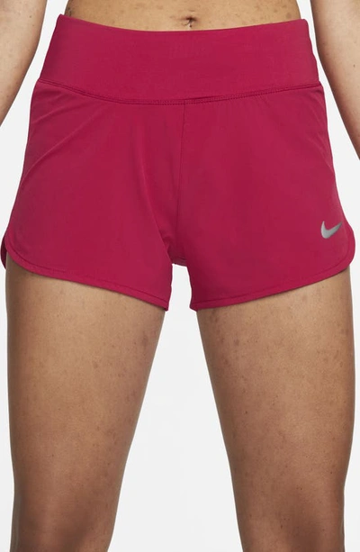 Shop Nike Eclipse High Waist Running Shorts In Mystic Hibiscus